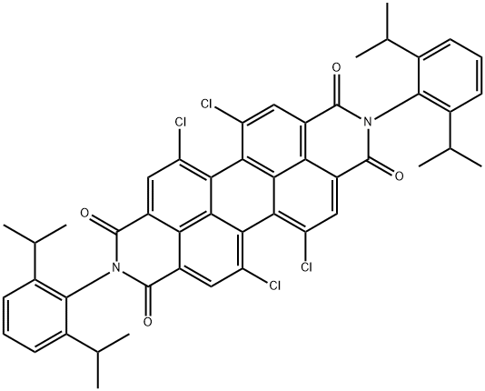 Anthra[2,1,9-def:6,5,10-d'e'f']diisoquinoline-1,3,8,10(2H,9H)-tetrone, 2,9-bis[2,6-bis(1-methylethyl)phenyl]-5,6,12,13-tetrachloro- Structure