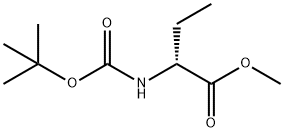 Butanoic acid, 2-[[(1,1-dimethylethoxy)carbonyl]amino]-, methyl ester, (2R)- Structure