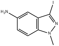 1H-Indazol-5-amine, 3-iodo-1-methyl- Structure