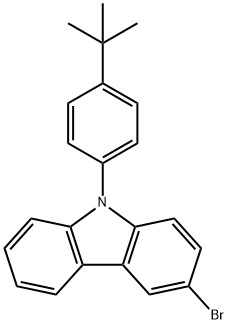 9H-Carbazole, 3-bromo-9-[4-(1,1-dimethylethyl)phenyl]- 구조식 이미지