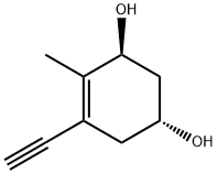 4-Cyclohexene-1,3-diol, 5-ethynyl-4-methyl-, (1R,3S)- Structure