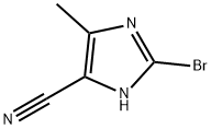 1H-Imidazole-5-carbonitrile, 2-bromo-4-methyl- 구조식 이미지