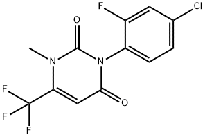 3-(4-chloro-2-fluorophenyl)-1-methyl-6-(trifluoromethyl)pyrimidine-2,4(1H,3H)-dione Structure