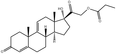 Pregna-4,9(11)-diene-3,20-dione, 17-hydroxy-21-(1-oxopropoxy)- Structure