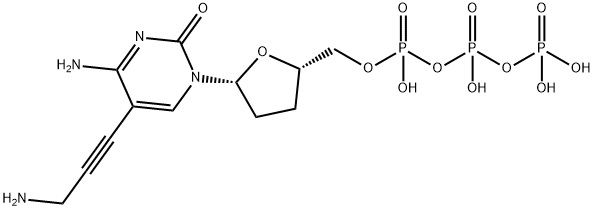5-(3-Amino-1-propyn-1-yl)-2',3'-dideoxy-5'-(tetrahydrogen triphosphate)cytidine 구조식 이미지