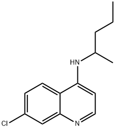 4-Quinolinamine, 7-chloro-N-(1-methylbutyl)- Structure