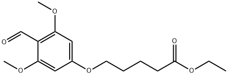 Pentanoic acid, 5-(4-formyl-3,5-dimethoxyphenoxy)-, ethyl ester 구조식 이미지