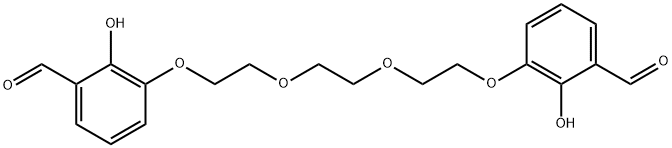 Benzaldehyde, 3,3'-[1,2-ethanediylbis(oxy-2,1-ethanediyloxy)]bis[2-hydroxy- Structure