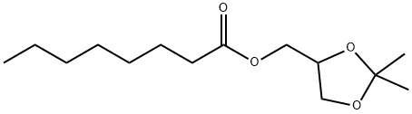 (2,2-dimethyl-1,3-dioxolane-4-yl)methyl caprylate 구조식 이미지
