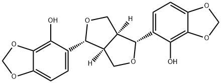 (-)-Sesamin 2,2'-diol 구조식 이미지