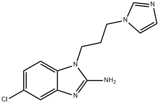 5-Chloro-1-[3-(1H-imidazol-1-yl)propyl]-1H-1,3-benzodiazol-2-amine 구조식 이미지