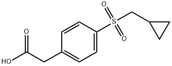 Benzeneacetic acid, 4-[(cyclopropylmethyl)sulfonyl]- 구조식 이미지