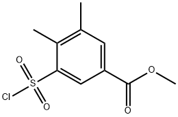 Methyl 3-(Chlorosulfonyl)-4,5-dimethylbenzoate Structure
