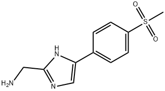 1H-Imidazole-2-methanamine, 5-[4-(methylsulfonyl)phenyl]- Structure