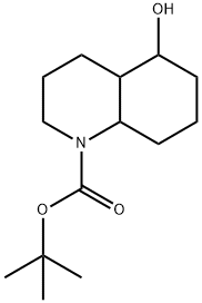 1(2H)-Quinolinecarboxylic acid, octahydro-5-hydroxy-, 1,1-dimethylethyl ester 구조식 이미지