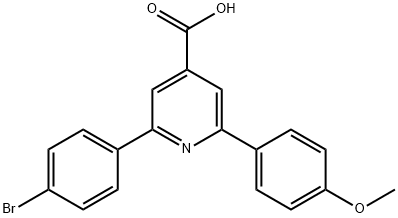JR-9108, 2-(4-Bromophenyl)-6-(4-methoxyphenyl)pyridine-4-carboxylic acid, 97% 구조식 이미지