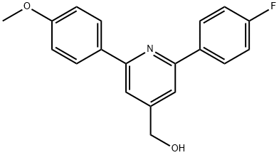 JR-9150, (2-(4-Fluorophenyl)-6-(4-methoxyphenyl)pyridin-4-yl)methanol, 97% 구조식 이미지