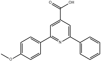 JR-9100, 2-(4-Methoxyphenyl)-6-phenylpyridine-4-carboxylic acid, 97% Structure