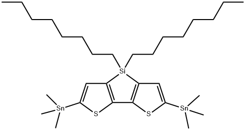 2,6-Di3MeTin-4,4-dioctyl-4H-silolo[3,2-b:4,5-b']dithiophene Structure