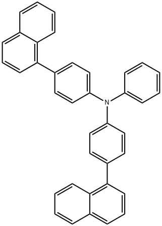 Benzenamine, 4-(1-naphthalenyl)-N-[4-(1-naphthalenyl)phenyl]-N-phenyl- 구조식 이미지