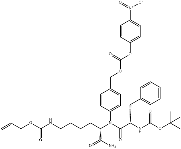 Boc-Phe-(Alloc)Lys-PAB-PNP 구조식 이미지