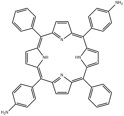 5,15-Di(4-aminophenyl)-10,20-diphenyl porphine 구조식 이미지