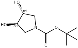 rel-(3R,4R)-tert-Butyl 3,4-dihydroxypyrrolidine-1-carboxylate Structure