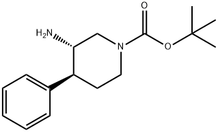 1-Piperidinecarboxylic acid, 3-amino-4-phenyl-, 1,1-dimethylethyl ester, (3S,4S)- Structure