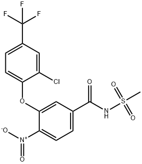 Benzamide, 3-[2-chloro-4-(trifluoromethyl)phenoxy]-N-(methylsulfonyl)-4-nitro- Structure