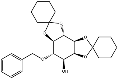 4-O-벤질-1,2:3,4-DI-O-시클로헥실리덴-D-미오-이노시톨 구조식 이미지