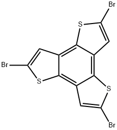 Benzo[1,2-b:3,4-b':5,6-b'']trithiophene, 2,5,8-tribromo- 구조식 이미지