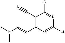 3-Pyridinecarbonitrile, 2,6-dichloro-4-[(1E)-2-(dimethylamino)ethenyl]- Structure