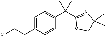 Oxazole, 2-[1-[4-(2-chloroethyl)phenyl]-1-methylethyl]-4,5-dihydro-4,4-dimethyl- 구조식 이미지