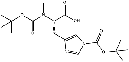 L-Histidine, N,1-bis[(1,1-dimethylethoxy)carbonyl]-N-methyl- Structure