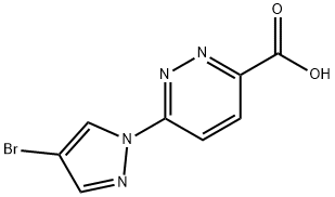 6-(4-bromo-1H-pyrazol-1-yl)pyridazine-3-carboxylic acid 구조식 이미지