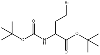 Butanoic acid, 4-bromo-2-[[(1,1-dimethylethoxy)carbonyl]amino]-, 1,1-dimethylethyl ester Structure