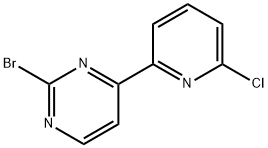 Pyrimidine, 2-bromo-4-(6-chloro-2-pyridinyl)- Structure