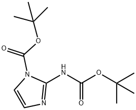 1H-Imidazole-1-carboxylic acid, 2-[[(1,1-dimethylethoxy)carbonyl]amino]-, 1,1-dimethylethyl ester Structure