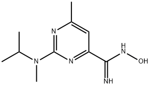 4-Pyrimidinecarboximidamide, N-hydroxy-6-methyl-2-[methyl(1-methylethyl)amino]- Structure