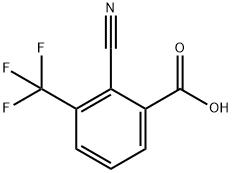 Benzoic acid, 2-cyano-3-(trifluoromethyl)- Structure