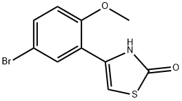 JR-14067, 4-(5-Bromo-2-methoxyphenyl)thiazol-2-ol, 95% 구조식 이미지