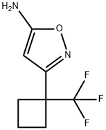 5-Isoxazolamine, 3-[1-(trifluoromethyl)cyclobutyl]- 구조식 이미지