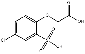 Acetic acid, 2-(4-chloro-2-sulfophenoxy)- Structure