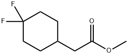 Cyclohexaneacetic acid, 4,4-difluoro-, methyl ester Structure