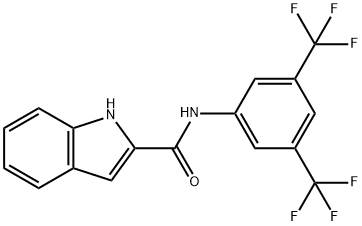 1H-Indole-2-carboxamide, N-[3,5-bis(trifluoromethyl)phenyl]- Structure