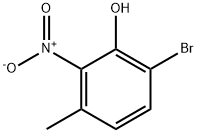 Phenol, 6-bromo-3-methyl-2-nitro- Structure