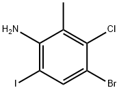 Benzenamine, 4-bromo-3-chloro-6-iodo-2-methyl- 구조식 이미지