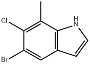 1H-Indole, 5-bromo-6-chloro-7-methyl- 구조식 이미지