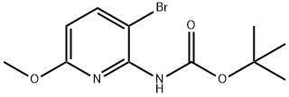 (3-Bromo-6-methoxy-pyridin-2-yl)-carbamic acid tert-butyl ester Structure