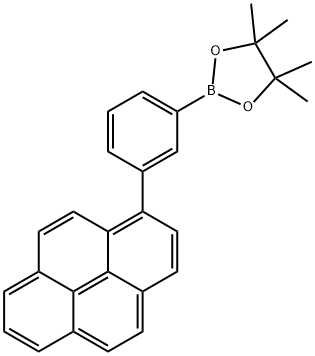 1,3,2-Dioxaborolane, 4,4,5,5-tetramethyl-2-[3-(1-pyrenyl)phenyl]- Structure